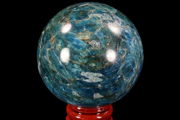 Bright Blue Apatite Sphere - Madagascar #90193